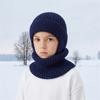 Solid Color Kids Scarf Hat Set Wool Pullover Hat Simple Ear Protection Cap Outdoor