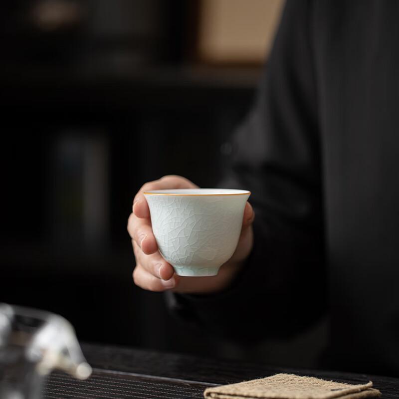 Sushitaoci Eggshell Ice Crackle Kung Fu Tea Cup, Six-Piece Set, Simple Packaging