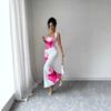 2026 Summer Neck Print Dress Women's, Backless Slim-fitting Buttocks Fishtail Dress