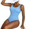 2024 European & American Multi-Color Candy One-Piece Women's Swimsuit In New Wrinkled Fabric
