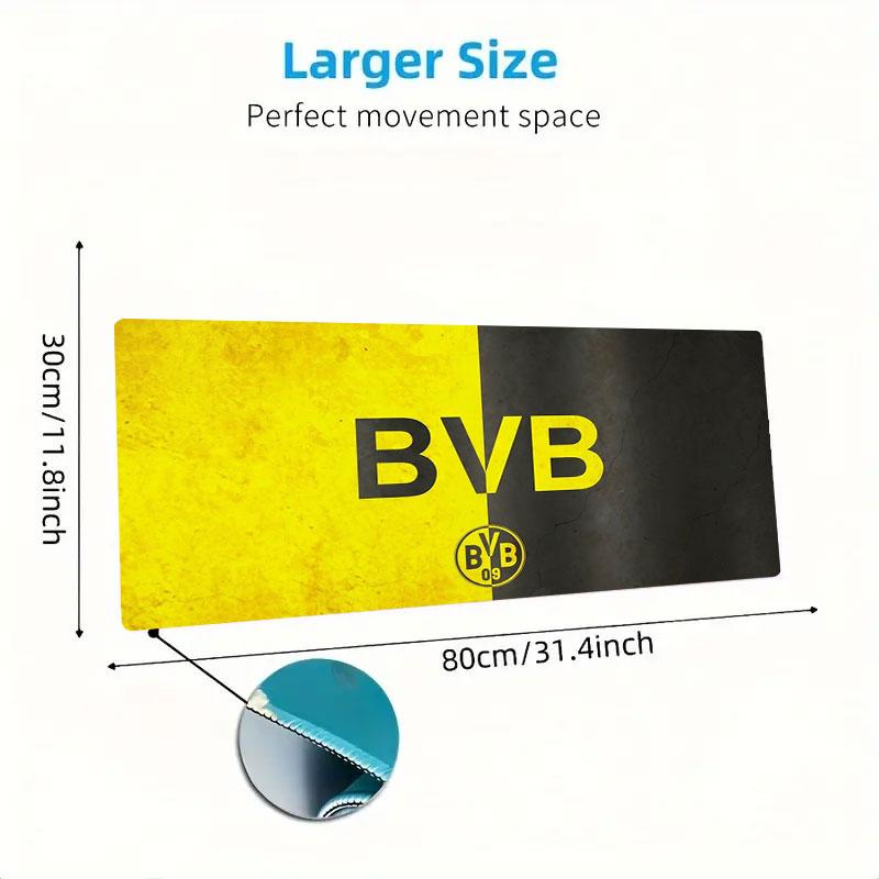Borussia Large Size Mouse Pad Large Gaming Table Cushion Non-slip Laptop Tablet Big Mousepad XXL Mat Mini PC Playmat With Lock Edge