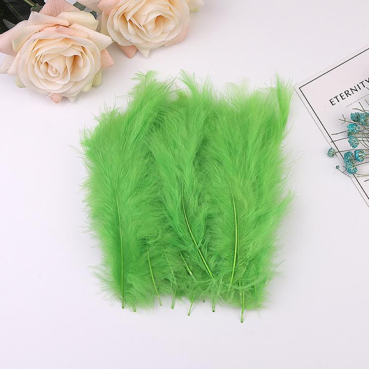 50Pcs Cross-Border Turkey Hairy Tail Plush Feather Colored Feather Dream Catcher Feather Light Bobo Ball Feather