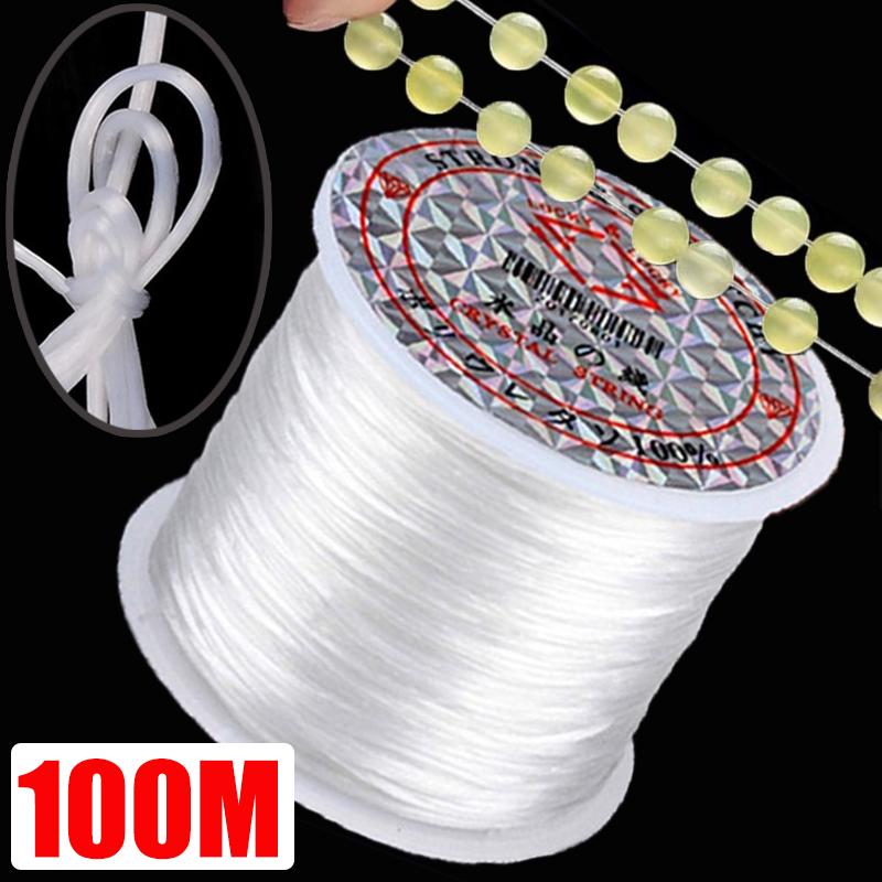 Plastic Crystal Elastic Stretch Cord Beading Thread Jewelry Making Supply Wire String for DIY Bracelet Necklace Craft