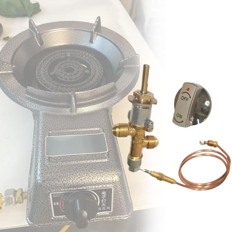 Outdoor Cooking Safety Control Adapter Propane Gas Control Low Working Pressure Compatibility Thermocouple Assembly