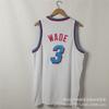 Miami Heat 3 Dwyane Wade Bordado Camisa de Basquete Masculino Feminino Respirável Roupa Esportiva Temporada