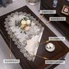 European Oval Living Room Table Mat Tea Table Dining Table Cloth Lace Edge Fabric Heat-resistant and Dustproof Tablecloth