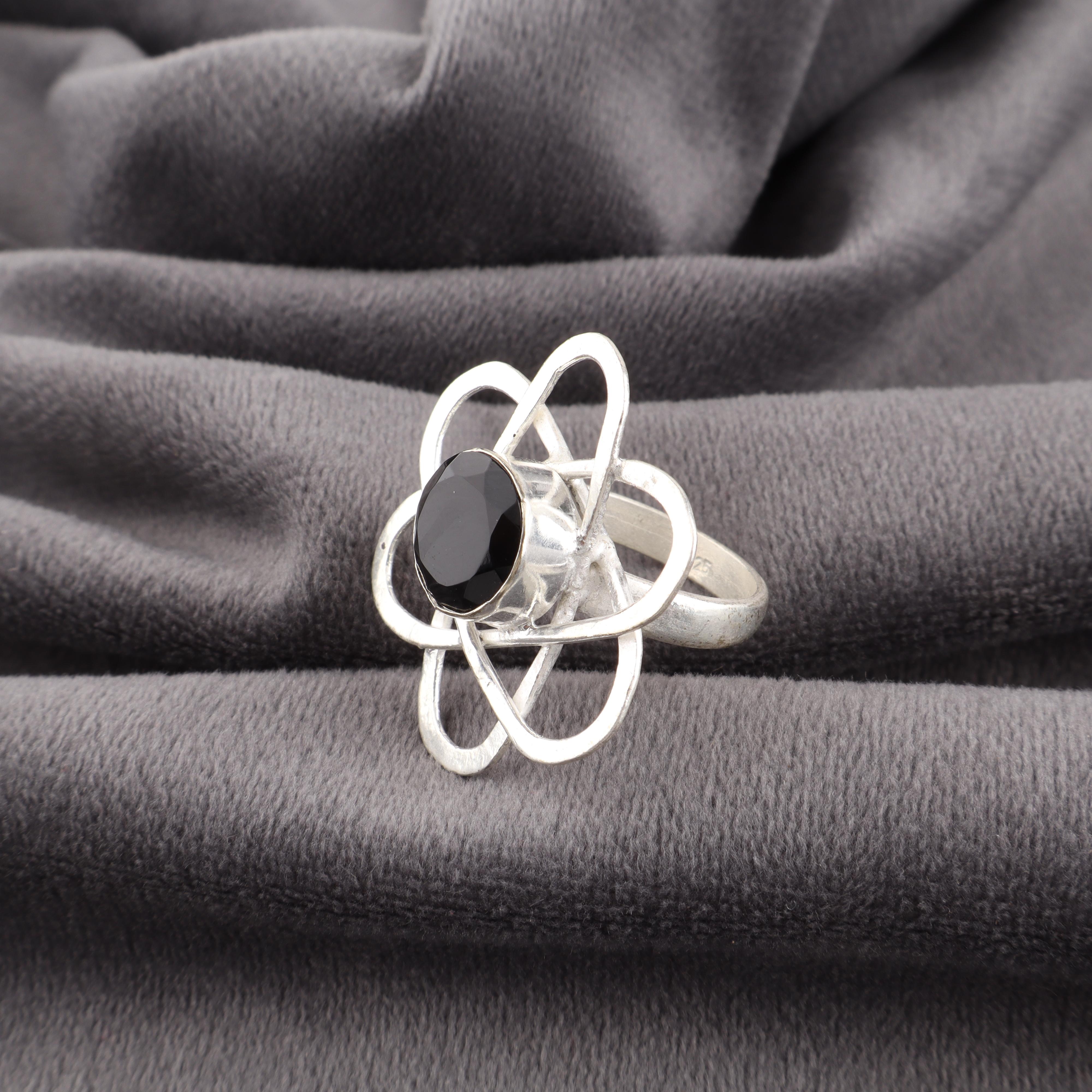 

Украшения из драгоценного камня Черный Оникс, Кольцо из стерлингового серебра 925 пробы, Привлекательное серебряное кольцо ручной работы класса AAA+, Подарок для любви 12 чёрный