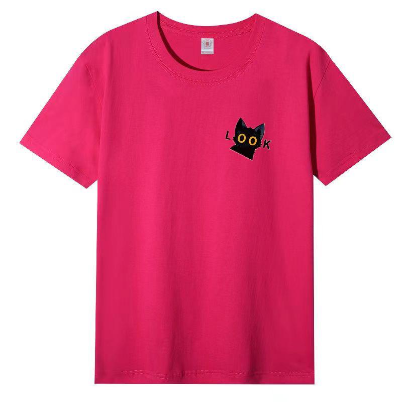 Cotton Short Sleeve T-shirt Women Loose Fashion Medium Sleeve Tops Summer Vintage T-Shirt