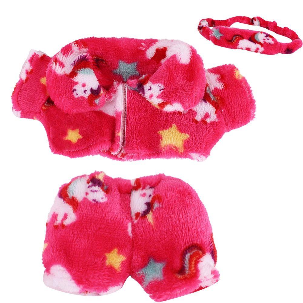 Košeľa Šortky Nášivka Oblečenie pre bábiky Doplnky pre bábiky 20cm Bábika Pyžamový oblek Po Rekvizity Kreslené zviera Hviezda Mini Blúzka Nohavice Set