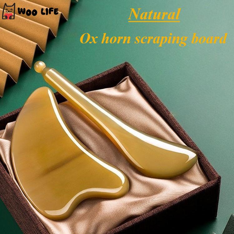 Natural Cow Horn Scraping Board Face Scraping Board Facial Beauty and Face Slimming Universal for The Whole Body