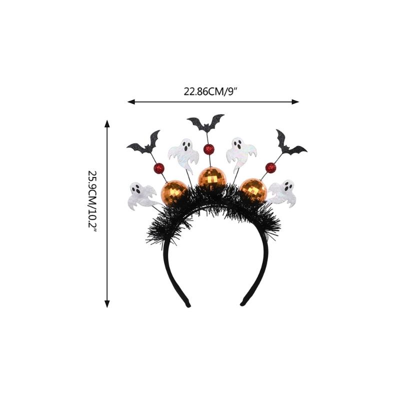 Headdress Halloween Disco Headwear Disco Ball Garland for Stall Market Shining Mirror Ball Halloween Headpiece