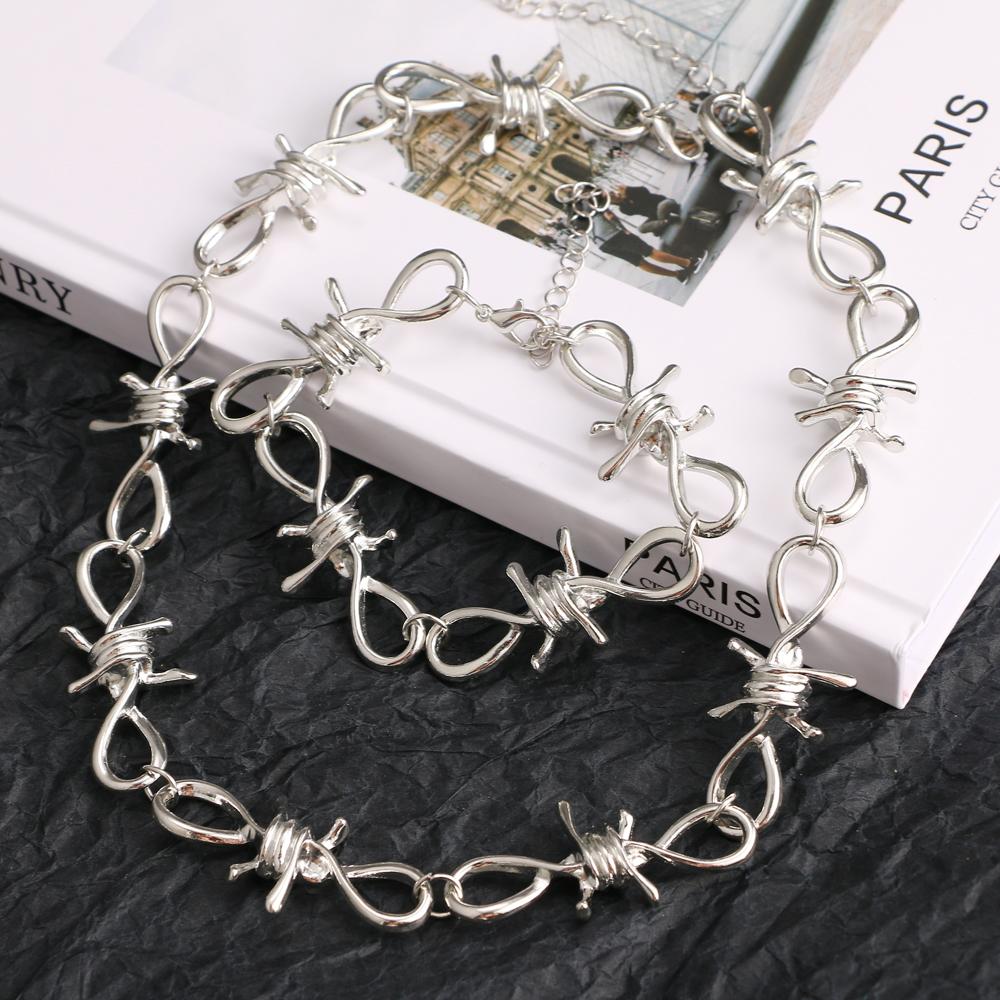 

Ретро нежное ожерелье с шипами в стиле хип-хоп, цепочка на ключицу, женское ожерелье в стиле панк, цепочка на ключицу, ювелирные изделия