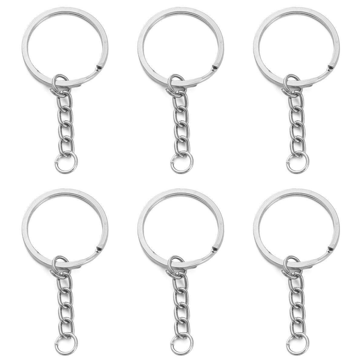 

Железное Плоское Кольцо Брелок Подвеска Одинарное Кольцо Цепочка Пряжки Соединитель Для DIY Изготовления Ювелирных Изделий 60mm 10pcs