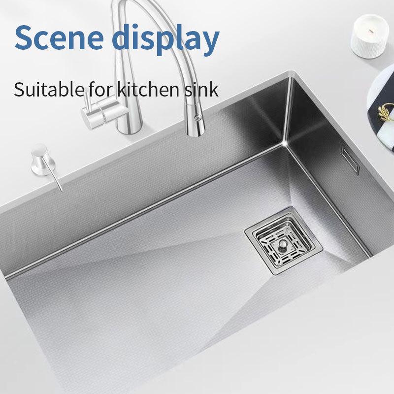 Stainless Steel Sink Square Drainer Kitchen Drains Strainers Filter Dregs Deodorant Hose Flume with Overflow Kitchen Accessories
