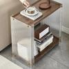 Transparent Acrylic Coffee Table, Double Layered Tea Table, Large Capacity Storage Rack, Living Room Side Table,Nordic Furniture