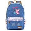 Lilo Stitch Backpack In Pink Or Blue Perfect For School Or Travel Made From High-quality Oxford Cloth