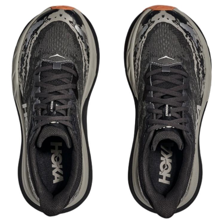 HOKA One One Stinson 7 Comfortable Durable Trail Running Shoes Women Sneaker Black Gray 1141531-BKP