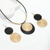 Chic High-End Round Pendant Earring & Necklace Set for Women