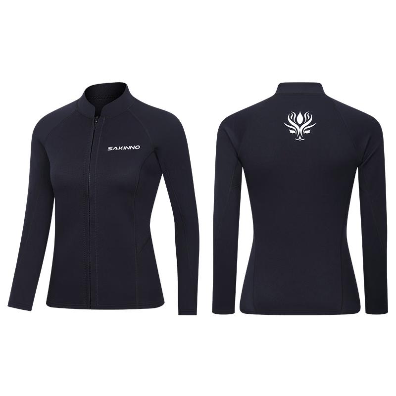 SAKINNO Unisex 3mm Long Sleeve Thermal Wetsuit Top 3XL