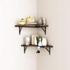 Xiayou 4-Tier Wall-Mounted Corner Shelf with Towel Bar