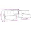 TV Cabinet Concrete Grey 150 x 33.5 x 45 cm Particleboard