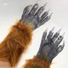 Waterproof Halloween Cosplay Gloves Vinyl Makeup Party Props Funny Werewolf Simulated Gloves  Women