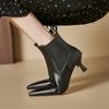 Fashion 2025 Autumn Genuine Leather Women Boots Pointed Toe Thin Heel Boots for Women Fashion Ankle Boots Winter Boots Women High Heels