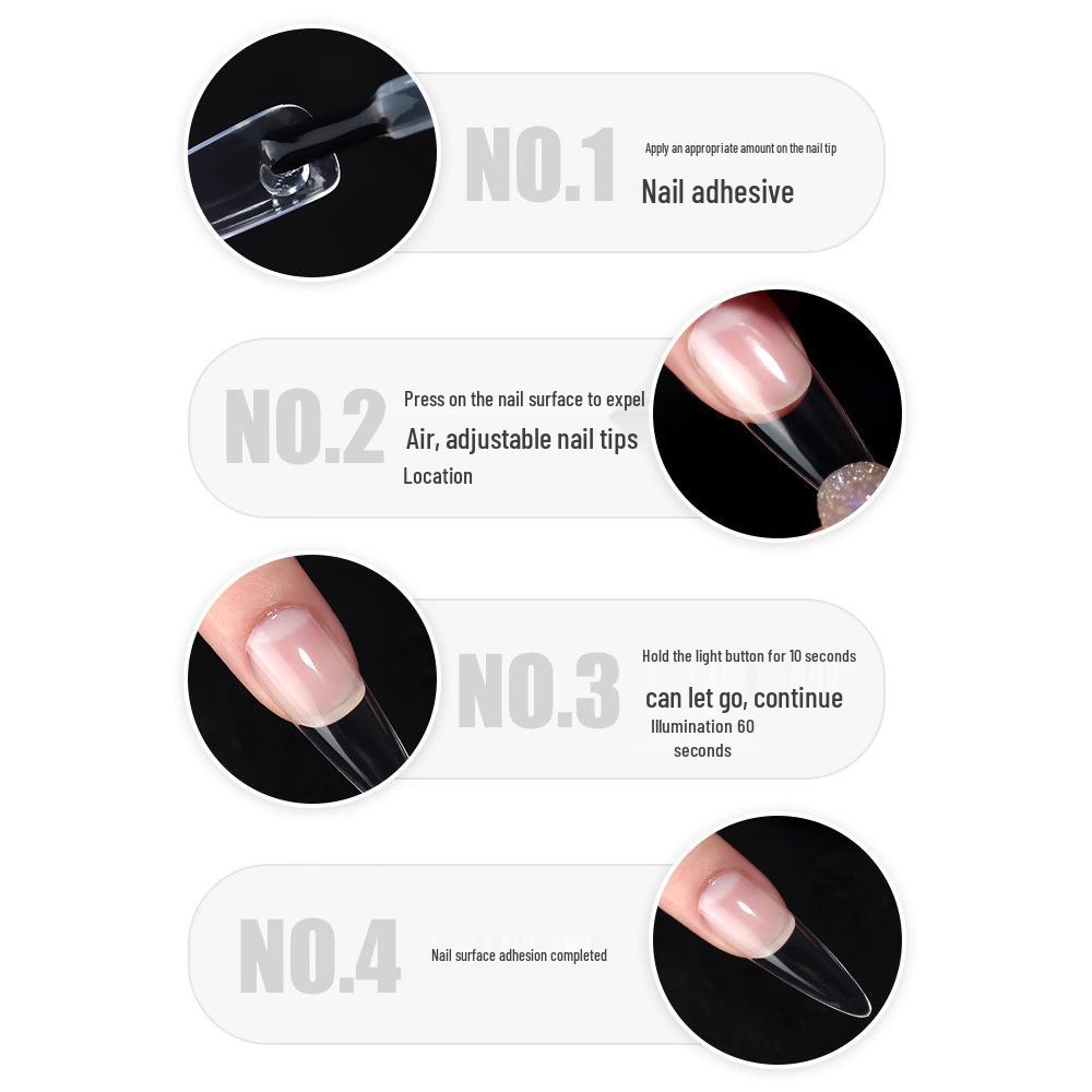 Ennisi Nail Tip Adhesive UV Gel Glue: Nail Salon Extension Base Coat (Soak Off, UV Lamp Required)