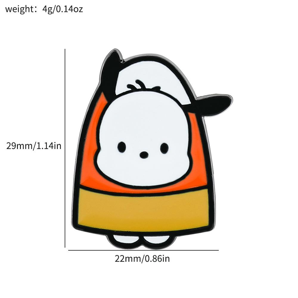 Cute Creative Personality Sanrio Brooch Pirate Pudding Dog Ragdoll Jade Cinnamon Dog Kulomi Badge