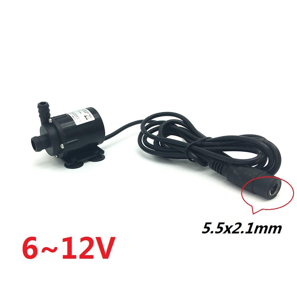 DC 6~12V 280L/T Mikro Akvarium Senkbar Vannpumpe Mini Akvariepumpe 1,5~4W Maks Løftehøyde 2,2M