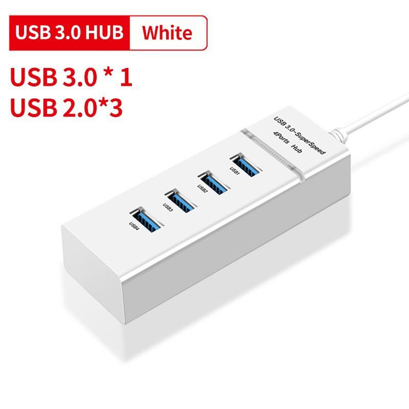 USB 3.0 HUB High Speed LED 1 to 4 Port Cable Splitter USB Data Transmission Extender Phone Charging Dock Multiple Adapter