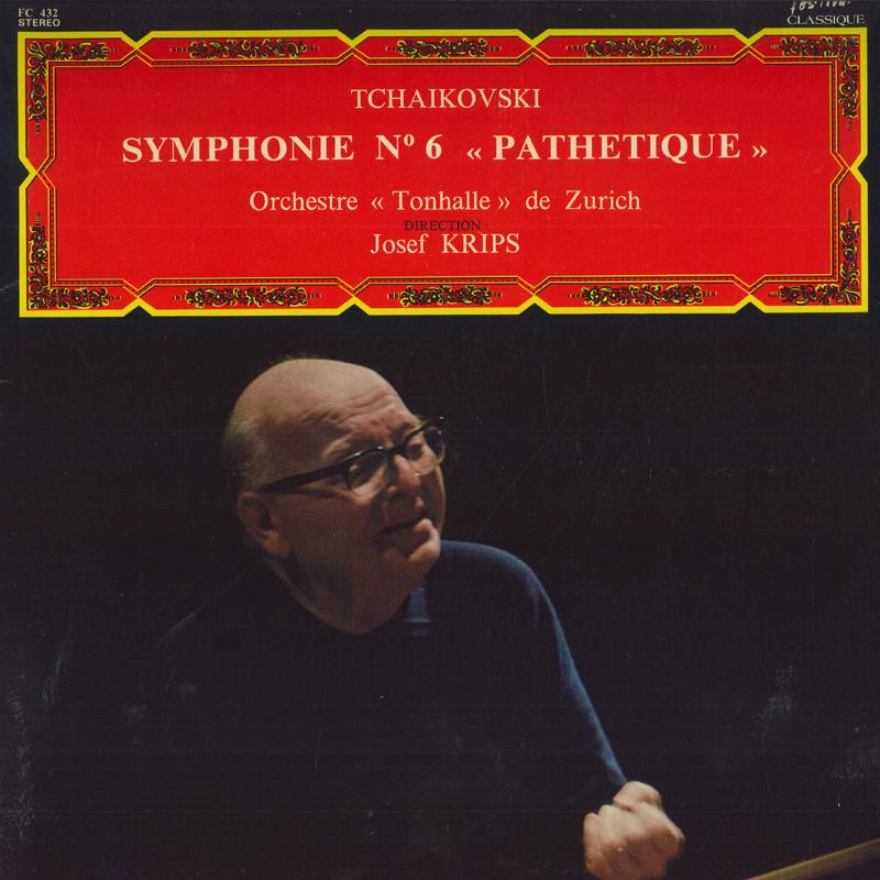 

LP Record TCHAIKOVSKY ORCHESTRE TONHALLE DE Symphonie No.6 Pathetique FC432 FESTIVAL CLASS 1977 France Classical Used