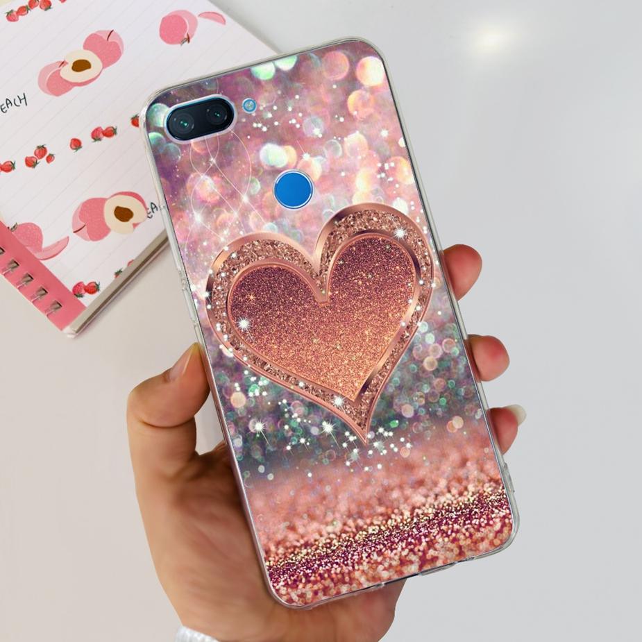 For Xiaomi Mi 8 Lite Case Cute Painted Cover Clear Silicone Phone Case For Xiaomi Mi 8 Lite 8Lite Back Cover 6.26'' Fundas Coque