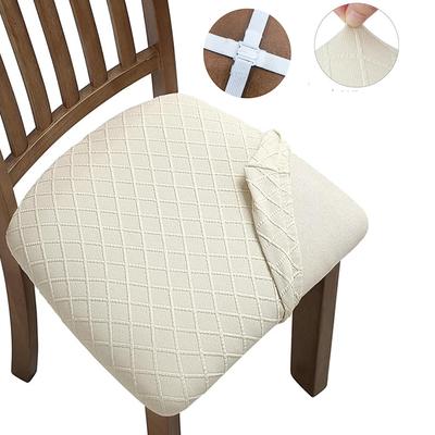 Stretch Chair Seat Covers 1/2/4/6Pcs Removable Washable Dining Chair Covers Anti-Dust Dining Roomseat Cushion Slipcovers
