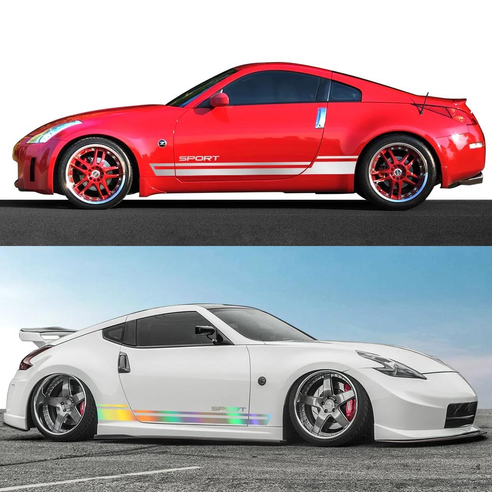 Car Stripe Style Side Stripes Body Stickers Decal Vinyl Film For Nissan Z-Cars 350Z 370Z Fairlady Z33 Z34 Styling Accessories
