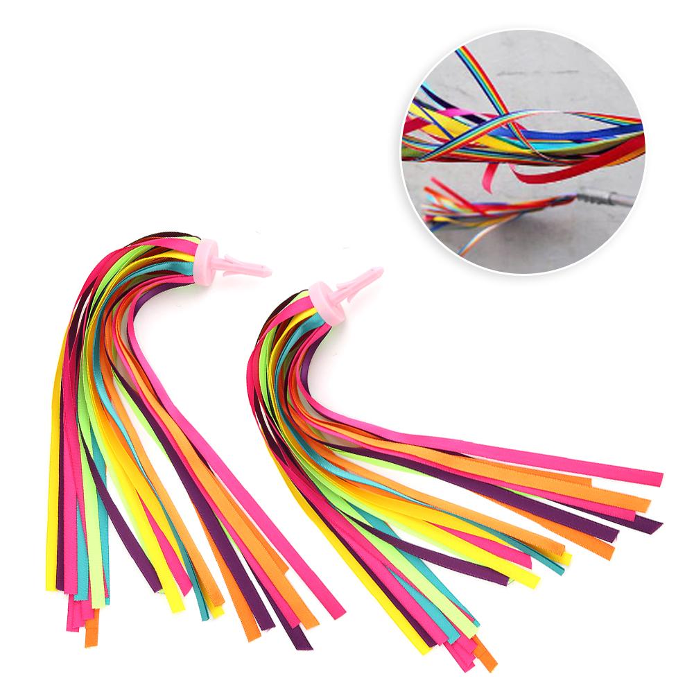 1 Pair Bike Tassel Ribbons Handlebars Streamers Children Kid Scooter Bike Accessories(Multi Color )