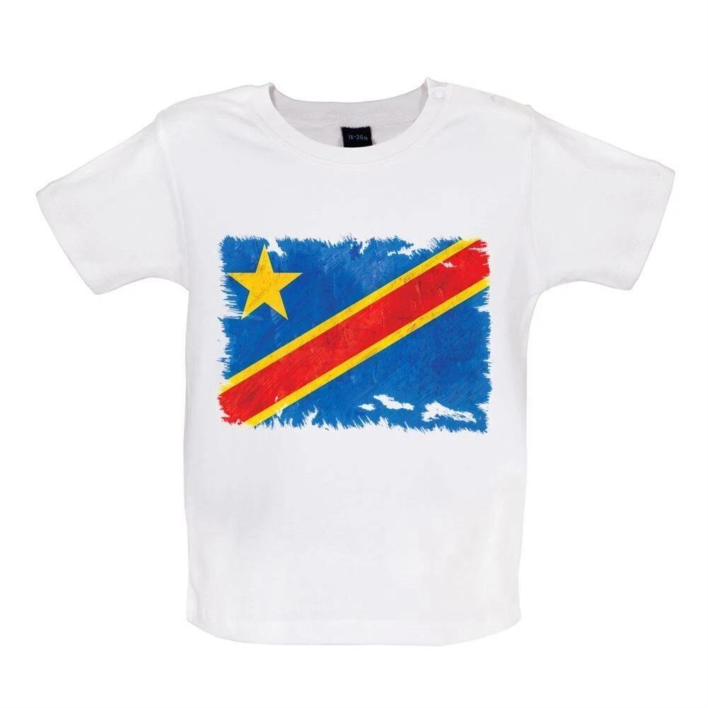 Democratic Republic Of The Congo Grunge Flag Style - Kids T-Shirt / 110