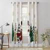 Świąteczny Bałwan Choinka Zasłony Okienne do Salonu Luksusowe Zasłony do Sypialni Dekoracja Kawowa do Kuchni