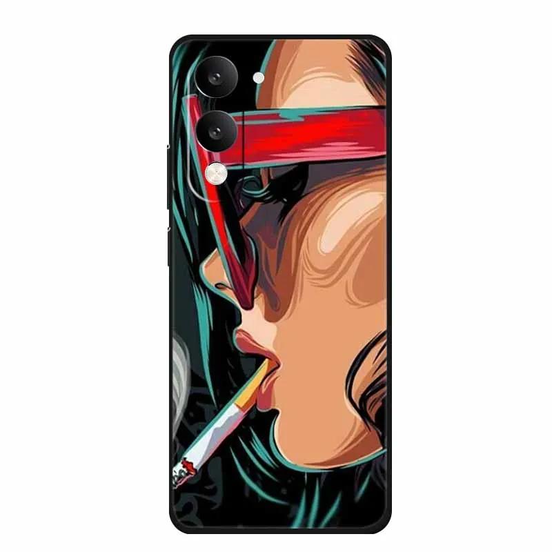 Phone Case For Vivo T4 Lite 5G Soft Silicone Cover Black TPU Cases For Vivo T 4Lite T 4 Lite Funda Back Protective Para Bumper