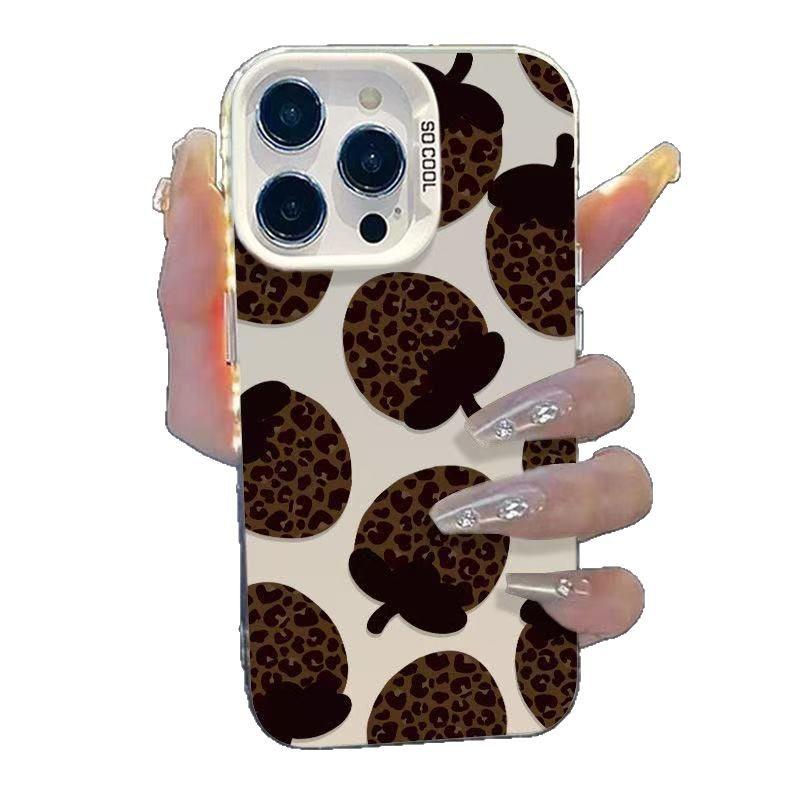 Full screen strawberry leopard print suitable for iphone17 mobile phone case Apple 15promax/14 new 13pro12 Europe and America