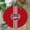 1pc A-Arsenal Carpet, Round Rug, Comfortable, Suitable for Entryways, Living Rooms, Office, And Bedrooms, Christmas Decoration