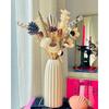 Off- White Flower Vase – Stylish Bottle Shape Design, Ideal for Office and Living Room Centerpieces, Elegant Pot