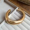 Irregular Geometric Glossy Opening Bangle for Women Personality Metal Bangles Exaggerated Design Fashion Jewelry Party Gift A1