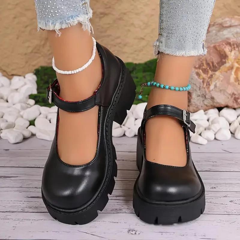 Women Lolita Shoes Japanese Style Mary Jane Shoes for Women Vintage High Heels Platform College Student Pumps  De Mujer