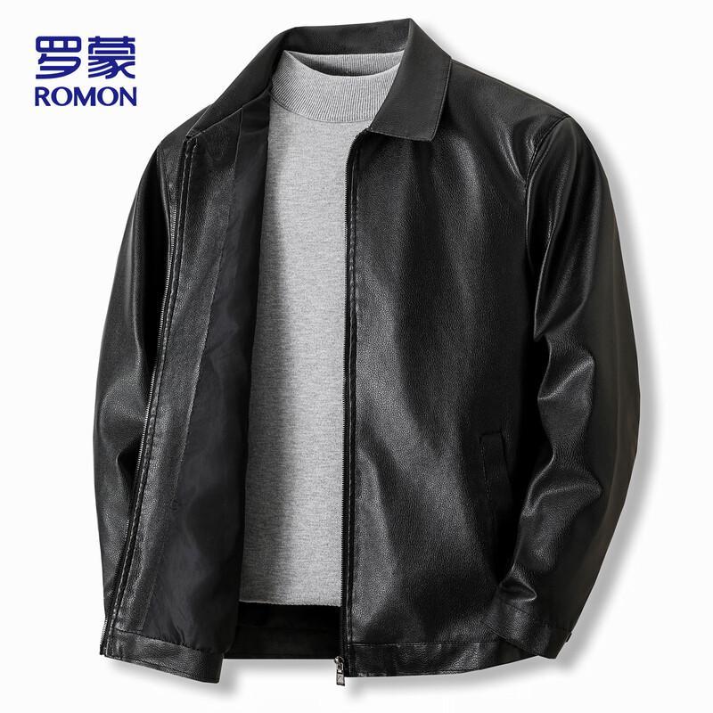 ROMON Men's Business Executive PU Leather Jacket 7051