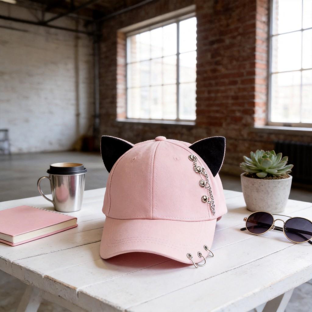 Metal Decor Baseball Hat With Sunshade For Street Style Looks