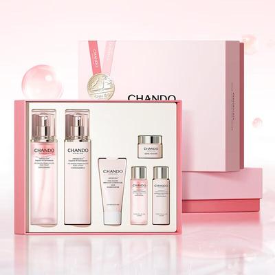 CHANDO Růžový diamant Zpevňující voda a pleťové mléko Set