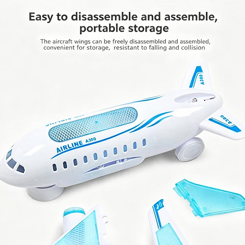 Electric Airplane Toy With Led Light And Sound Automatic Moving Airplane Model Toy Airplane Model For Birthday Kids