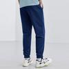 Anta Autumn Solid Color Elastic Waistband Tapered Knit Sports Pants Men Bottoms Blue 952357303-2