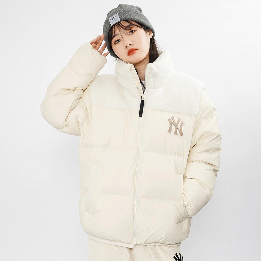New MLB New York Yankees Down Jackets Unisex Cream 3ADJN0416-50CRS